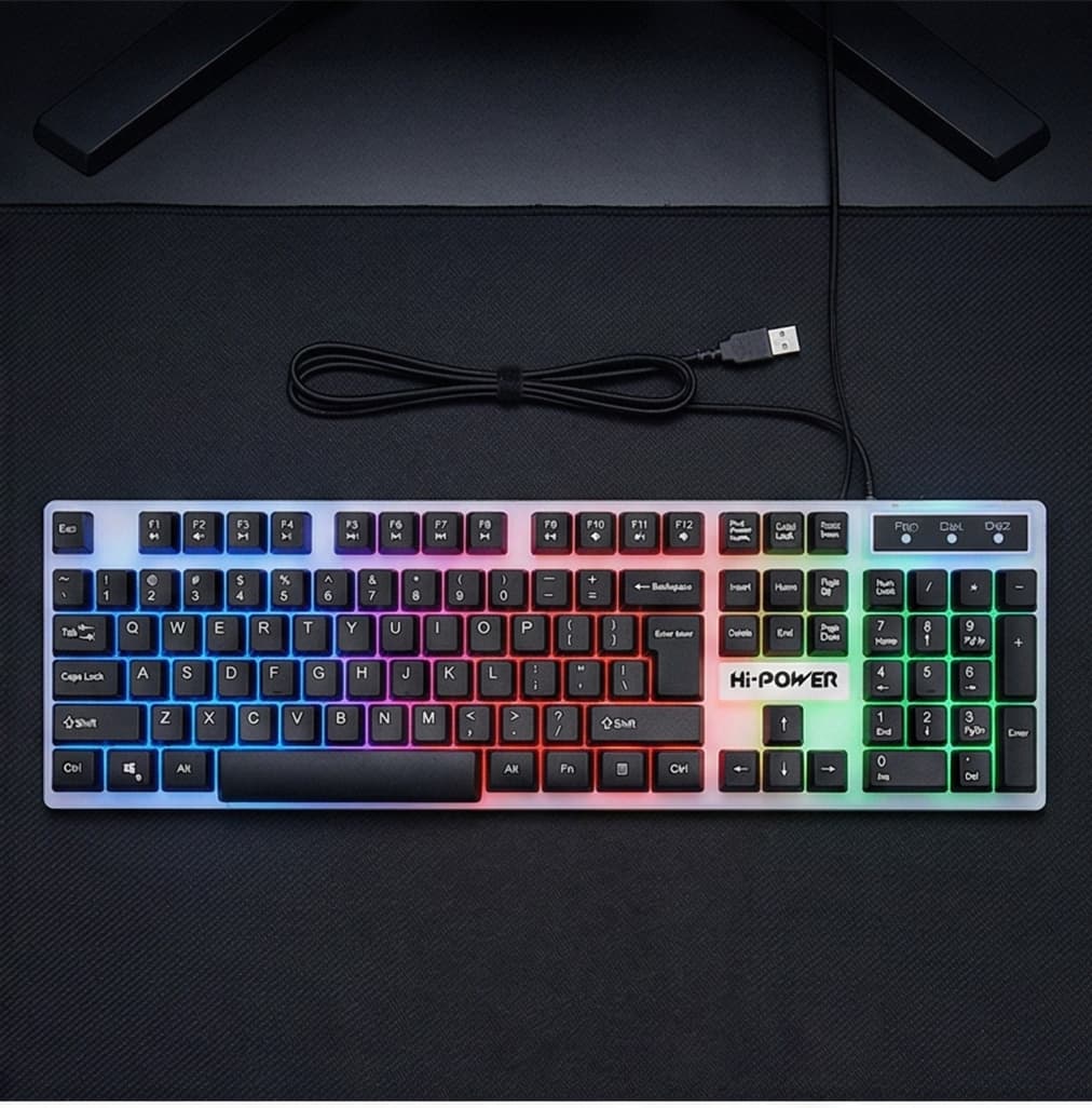 Hi-Power D702 Wired Gaming Keyboard – RGB Backlit
