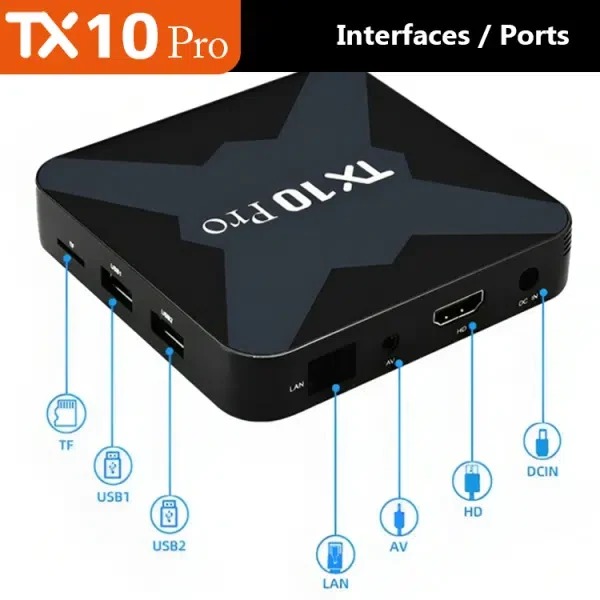 TX10 PRO 8K Android Smart TV Box Dual Band Wifi And Bluetooth 5.0