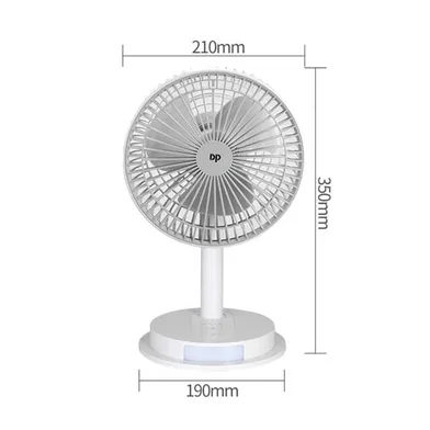 Dp 7627 (rechargeable Portable Usb Fan With Led Light) 4000mah