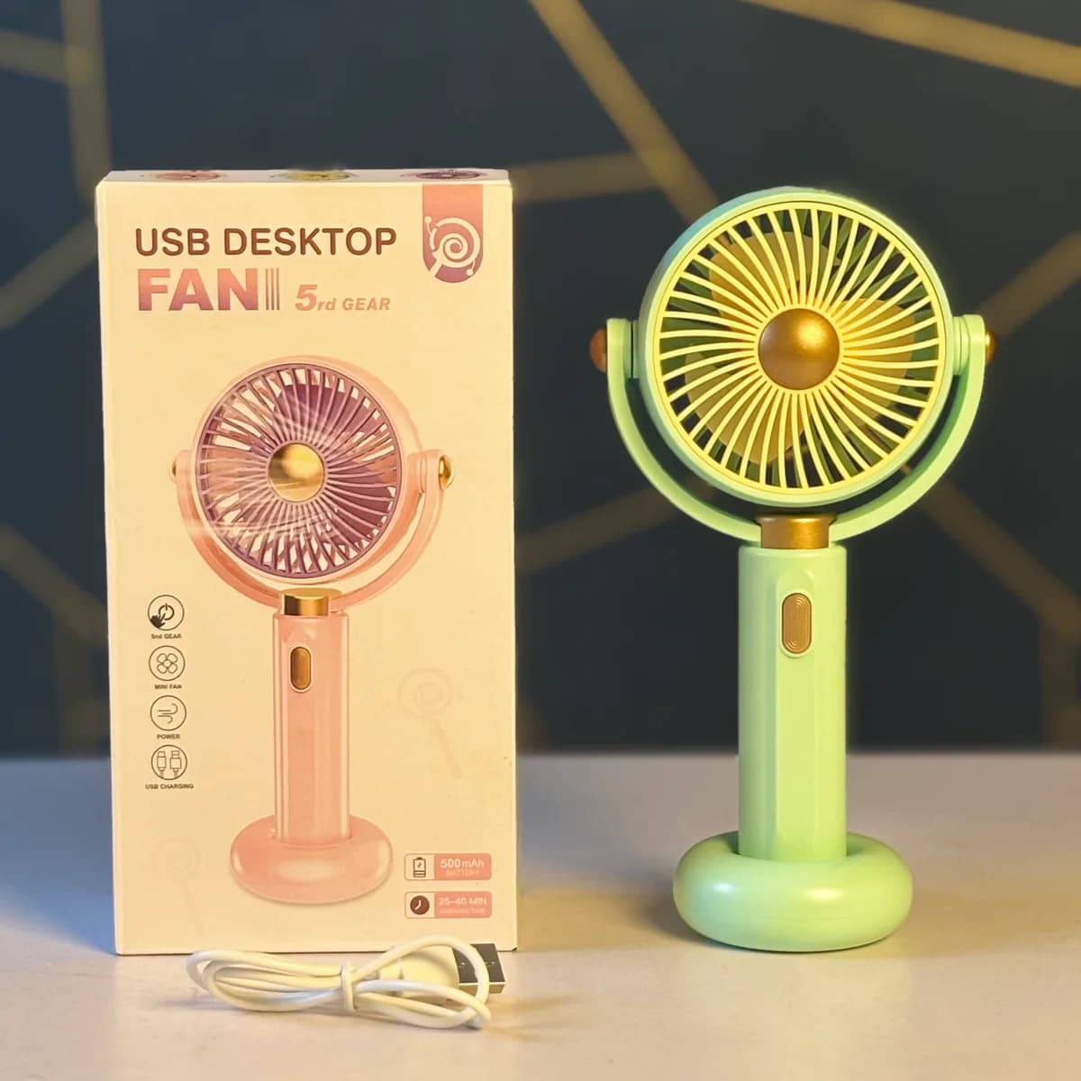 5rd gear usb desktop fan-500mAh