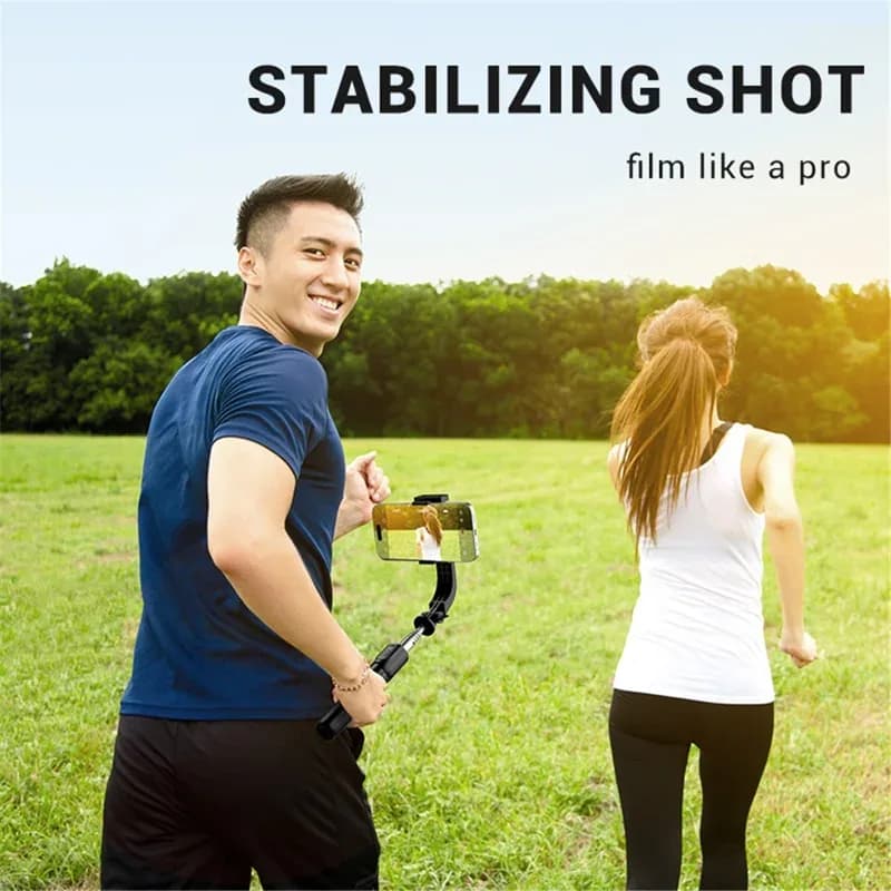 C06 Phone Gimbal Extendable Tripod Stand Anti-Shake Stabilizer Live Streaming Bluetooth-compatible Selfie Stick