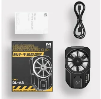 Memo DLA3 Radiator Fans with Blue Light Portable Mobile Cooler with Semiconductors Phone Cooler for Gaming