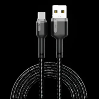 Geeoo cable 2.4A Fast Charging 2 meter type c cable Nylon Braided 24W type b cable