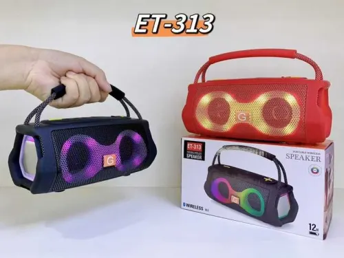 ET-313 Bluetooth Colorful Lighting Party Bass Speaker